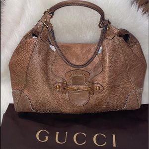 GUCCI New Pelham Tote Leather Large